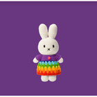Just Dutch Miffy Handmade Bunny Plush Toy - Purple Rainbow Dress-Expertly crafted by talented artisans using 100 percent high-quality soft cotton yarn for a premium touch