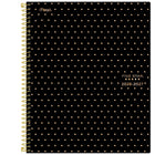 Five Star Academic Style Triangle Weekly/Monthly Planner - 11" x 9" - Black & Gold - Bilingual-12 months: July 2026 - June 2027