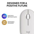 Logitech Pebble Mouse 2 M350s Slim Bluetooth Wireless Mouse - Portable - Lightweight - Customizable Button - Off-white-10