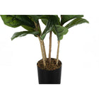 Monarch Specialties - Plante Artificielle - 41 po H - Arbre À Violons - Mis En Pot - Touche Réelle - Feuilles Vertes - Pot Noir-Pas de montage requis : dimensions du produit : 25,5 po L x 19,75 po l x 41,25 po H
