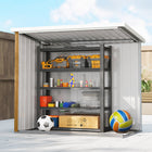 Outsunny - Remise de rangement en métal 5 pi x 3 pi - jaune-Portes doubles pour un accès pratique  
