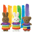 Just Dutch Miffy Handmade Bunny Plush Toy - Purple Rainbow Dress-Designed as a safe and durable collectible or decorative accent suitable for fans and collectors of all ages