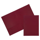 JAM Paper Two-Pocket Textured Linen Business Folders - Burgundy - 6 Pack-Size: 9 x 12 inches