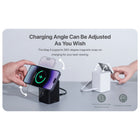 Adam Elements - Station de charge 4-en-1 30W GaN Mag 4 - Blanc-Tension de sortie (Volts): Magnetic + USB - C + USB-A: 10W + 5V;Magnetic + USB - C: 10W + 20W;Magnetic + USB - A:10W + 18W;Wireless + USB - C + USB-A: 5W + 5V;Wireless + USB - C: 5W + 20W;Wireless + USB - A: 5W + 18W