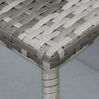 Outsunny - Table basse en rotin 17,7 po L x 17,7 po l, Table d’appoint d’extérieur, gris-Table carrée doublée d'une plaque en PP pour un bon maintien des objets, facile à nettoyer et à entretenir