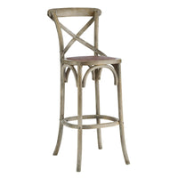 Modway Gear Bar Stool - Grey-Modern Farmhouse Bar Stool