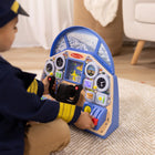 Melissa & Doug Jet Pilot Interactive Dashboard - Set of 7-Light-up dials include altimeter, horizon, heading, airspeed; extra fidget switches keep fingers busy; encourages fine motor development, imaginative play, language skills