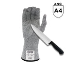 SHOWA - Gant ambidextre non enduit résistant aux coupures A4 - Doublure en élasthanne HPPE - Gris - Taille XL - Lot de 2-Résistance aux Coupures A4