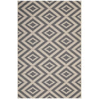 Modway Jagged Geometric Diamond Trellis Indoor/Outdoor Area Rug - 8 ft W x 10 ft L - Grey/Beige-Geometric Diamond Trellis Area Rug