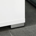 Kleankin Tall Bathroom Storage Cabinet with Doors and Cupboards - White-Open Shelf Dimensions: 22.4"W x 11"D x 9.3"H (56.8 x 28 x 23.5 cm), 22.4"W x 11"D x 9.6"H cm (56.8 x 28 x 24.5 cm) 