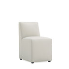Manhattan Comfort Anna Square 18.9" Modern Faux Leather Upholstered Dining Chair - Stone Grey-Weight Capacity: 300 lb