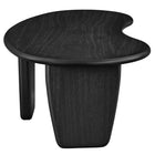 Modway Vetra Kidney-Shaped Free Coffee Table - Black-Non-Marking Floor Glides