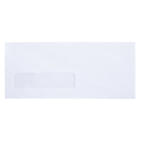 SupremeX V-Flap Window Envelopes - #10 - Open Side - 24lb White Wove - 4-1/8" x 9-1/2" - Box of 500-#10 V-Flap Envelopes