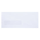 SupremeX - Enveloppe régulière avec rabat en V - No. 10 avec fenêtre - 4-1/8" x 9-1/2" - Vélin blanc 24 lb - Paquet de 500-Enveloppes à rabat en V no 10