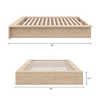 Nexera - Lit Plateforme double James en Chêne Blond Naturel -7