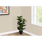 Monarch Specialties 32" Artificial Indoor Fiddle Tree - Floor - Black Pot-45 real touch, adjustable, lush green leaves create a lifelike appearance