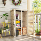 Outsunny - Abri de jardin en bois Outsunny - 30 po x 20 po x 47 po-Toit incliné avec revêtement en asphalte pour protéger l'intérieur des intempéries légères à modérées  
