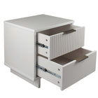 Manhattan Comfort - Table de nuit moderne Granville 45,99 cm à 2 tiroirs - Blanc - Lot de 2-10