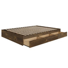 Nexera 3-Drawer Storage Bed Frame - Queen Size - Truffle-Can be paired with different Nexera queen size headboards to create a complete bed set. (sold separately)