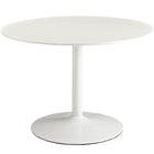 Modway Revolve 3-Piece Dining Set - White Walnut-Chrome Legs