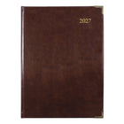 Brownline 2027 Executive Appointment Book Weekly Planner with Sewn Binding - 10-3/4" x 7-3/4" - Assorted Colours - Trilingual-Gilded page edges, gold corners and
ribbon bookmark
