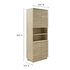 Modway Render Tall Faux Travertine Linen Storage Cabinet - Travertine-Particleboard Construction