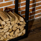 HOMCOM Firewood Rack Fireplace Log Holder - 23.6" W x 9.8" D x 59.1" L-Suitable for both indoor and outdoor use