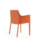 Manhattan Comfort - Lot de 2 fauteuils de salle à manger modernes Paris 21,65 po en similicuir corail-Hauteur d’assise : 44 cm
