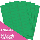 JAM Paper Mailing Address Labels - 1 x 2 5/8 - Green - 4 sets of 120-2.6"h x 1"w x 1/5"d