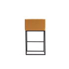 Manhattan Comfort - Embassy tabouret de comptoir 20,5" style milieu du siècle moderne en similicuir rembourré - argile-Hauteur du siège : 25 po