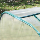 Outsunny 13' x 3' x 2.6' Plastic Mini Tunnel Greenhouse Steel Frame Zipped Doors- Lightweight frame allows easy mobility to change the location     
 