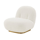 Manhattan Comfort - Edina fauteuil d’appoint moderne en bouclé blanc 28,74" (paquet de 2)-Chaise d’appoint moderne Dream Cloud. Parfait pour le salon et la chambre à coucher