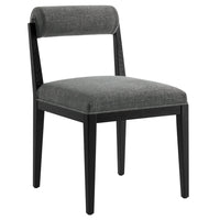 Modway Kai Fabric Dining Chair - Charcoal/Black-Ash Wood Frame and Legs