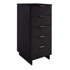 Manhattan Comfort Granville Modern Tall Narrow and Standard Dresser Set - Black-Open Contemporary Mop Base Side Legs. Adding Seamless Fashion Design and Durability.