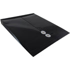 JAM Paper Plastic Envelopes with Button and String Tie Closure, Letter Open End, 9.75 x 11.75, Black Poly, 12 Pack (118B1BL)-Thick plastic makes these envelopes durable