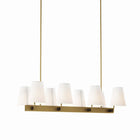 Modway - Enthrall 8-Lumière Lustre - Laiton en satin blanc-ETL répertorié pour les emplacements humides