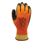 SHOWA WaterResistant Breathable Insulated Full Foam Natural Rubber Glove - Acrylic/Nylon Liner - Black/Orange - Large -Natural Rubber Latex