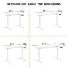 ShoppingAll Dual Motor Height Adjustable Electric Standing Desk Frame - White-1 Year Limited Manufacturer Warranty