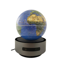 Replogle Self Floating Levitating 6" Blue Ocean Desk Globe - English-Self levitating globe