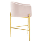 Modway Savour Tufted Performance Velvet Bar Stool - Pink-Dense Foam Padding