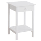 HOMCOM Modern 15.4" Nightstand - White-The modern style is an excellent addition to your home décor