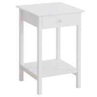 HOMCOM Modern 15.4" Nightstand - White-The modern style is an excellent addition to your home décor