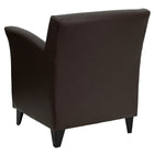 Flash Furniture – Fauteuil de réception en cuir souple Hercules Roman, brun (ZBROMANBRN)-Appuis-bras évasés