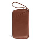 Champs - Collection Onyx Étui à passeport en cuir - Brun-Poche filet zippée cachée