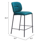 Zuo Plat Counter Stool - Green - Set of 2-7