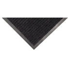 Edgewood Twin Rib Light Traffic Carpet Mat - 3' W x 6' L - Charcoal-Perfect for residences, secondary entrances, low traffic hallways, and lobbies