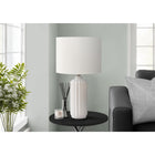 Monarch Specialties 23" H Contemporary Table Lamp - Cream Ceramic / Ivory / Cream Shade-The convenient on/off turn knob switch that operates up to a standard 100W bulb (not included), to brighten and illuminate a living room, bedroom, or office space with an inviting ambiance