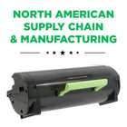 CIG Lexmark MS510 Remanufacutred Toner Cartridge - Ultra High Yield - Black-2-year warranty with 100% performance guarantee