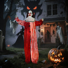 Outsunny 65" Life-Size Animated Clown Halloween Decoration-Versatile decoration fits homes, parties and covered public spaces for unique scares 