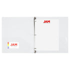 JAM Paper Plastic 0.5" 3-Ring Binder - White-Quantity: Sold Individually | Made to be long lasting and resist tearing or bending, easy to clean.